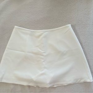 White mini skort
